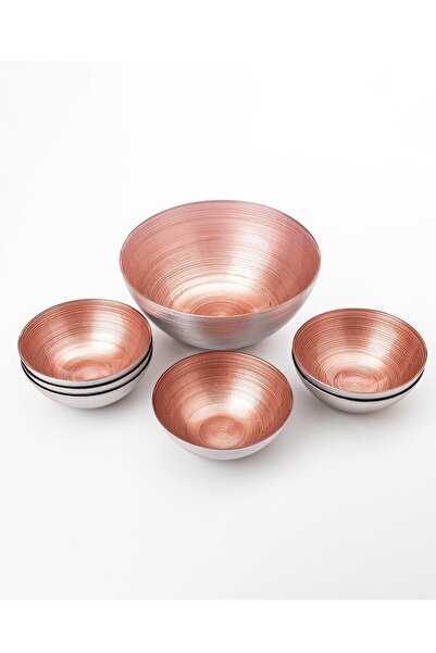 HIC طقم أوعية زجاجية تركية مكون من 7 قطع باللون البني