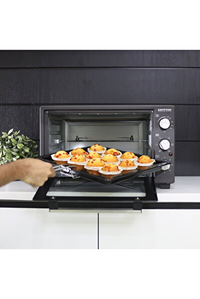 KRYPTON Electric Oven with Rotisserie, Crumb Tray, 6-in-1 Functions, Timer, Ideal for Roasting & Baking