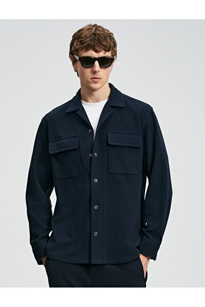 Lufian 112010670 Ador Ανδρικό πουκάμισο Basic Regular Fit Ανδρικό πουκάμισο ΜΠΕΖ