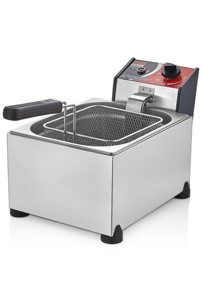 Miletto 5 Lt Elektrikli Sanayi Tipi Paslanmaz Çelik Fritöz - MF5