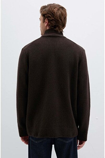 Mavi M0710380 Half Zip Pullover Half Zipper Men's Sweatshirt Brown