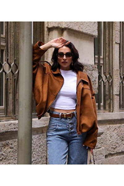 My Blog Hellbraune Clara Wildlederjacke - 2929