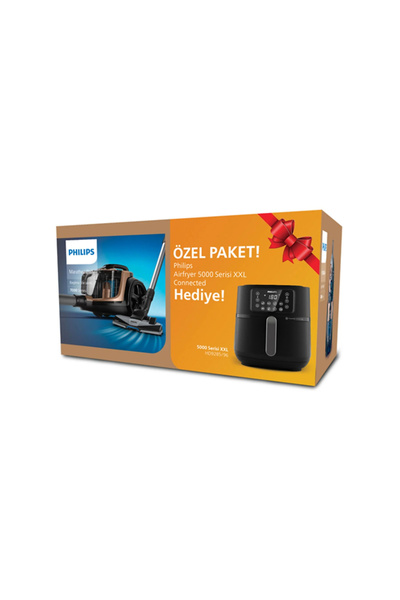 Philips XB7151/07-HD9285/96 Torbasız Marathon Süpürge - 5000 Serisi XXL Connected Airfryer