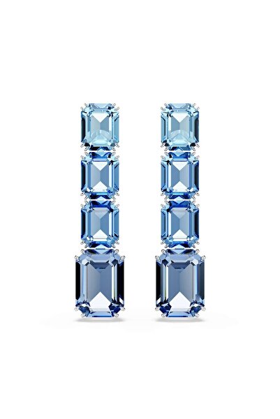 Swarovski 5696516 Küpe Mıllenıa:Pe Blu/Rhs