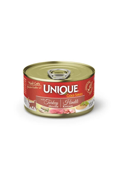Unique Gold Series Hindi Etli Yetişkin Konserve Kedi Maması 85 Gr