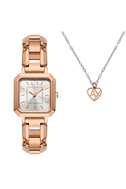 Armani Exchange Ax7167Set Women's Wristwatch and Necklace Set
