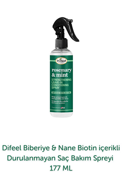 Difeel Rosemary & Mint Durulanmayan Saç Bakım Spreyi 177ML