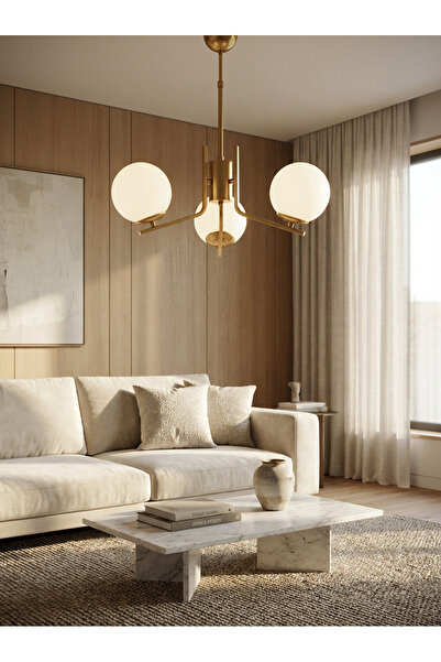 avimonaydınlatma ŞENNA 3'LÜ ESKİTME RENKTE BEYAZ GLOB CAMLI MODERN SARKIT AVİ...