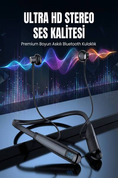 Kensa Sporcu Kulaklık Kablosuz Bluetooth Kulaklık Boyun Bantlı Asmalı Mıknatıslı Kulaklık Lüx Kalite