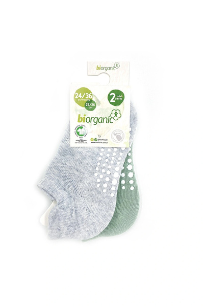 Biorganic 68487 Model Unisex 2-Piece Non-Slip Socks Set