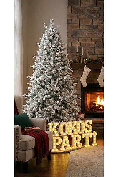 Kikajoy İthal Özel Üretim Yoğun ve Gür Dallı Karlı Yılbaşı Çam Ağacı • Metal ...