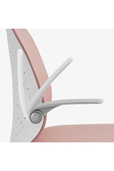 Marcoshop Scaun ergonomic reglabil pentru copii – Material respirabil cu spumă și bază stabilă, roz