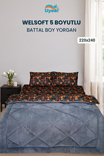 UYSAL WELSOFT 5 BOYUTLU BATTAL BOY YORGAN ANTRASİT 220x240