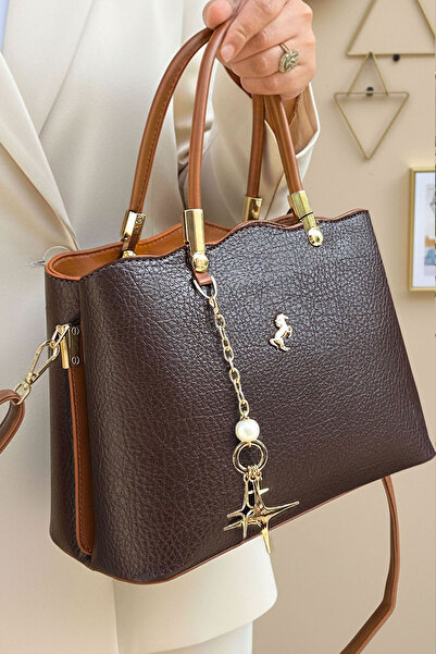 POLO CLUB Geantă de mână și de umăr cu curea lungă cu 2 compartimente pentru femei (29x20 CM)