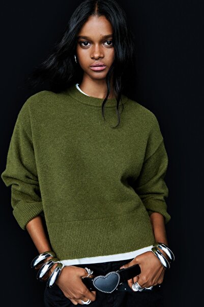 Bershka Oversize sweater with ribbed hem