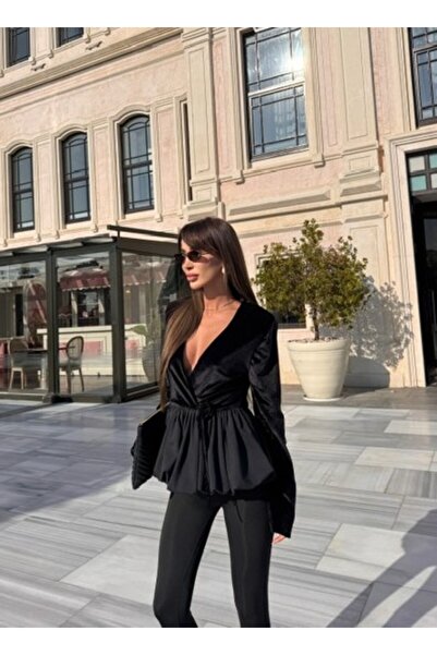 La Sarta Valano Velvet Black Jacket