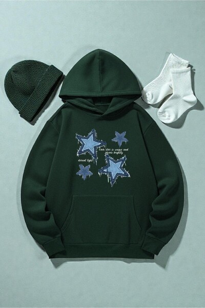 uyguntarz Hanorac oversize unisex cu imprimeu Eternal Light