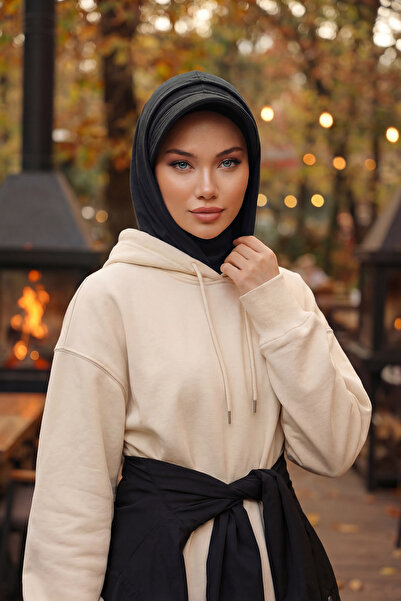 Aisha's Design قبعة نسائية جاهزة من فور سيزونز مع خاصية التظليل والتغطية، لون أسود، B-88O