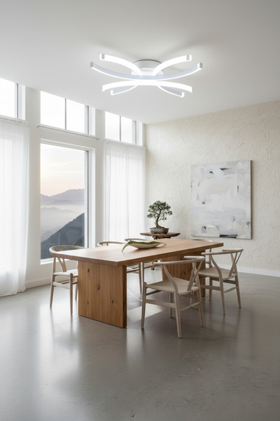 Modavize Delüx Modern Tasarım Salon Hol Çocuk Odası - Salon - Mutfak Renk Beyaz Ledli Tekli Led Avize