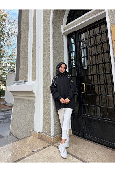 W WARGA Stone Detail Hooded Sweatshirt