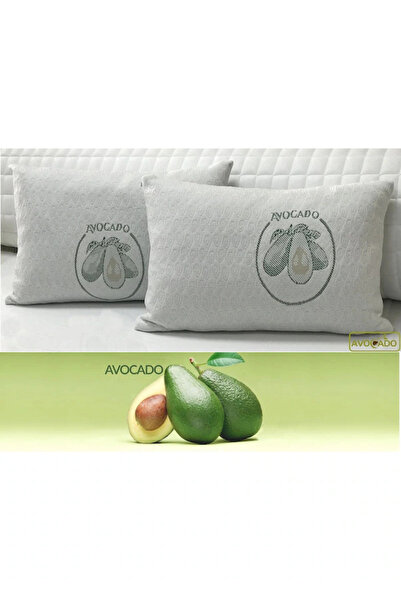 POOLY 1200 gram Visco Avocado Yastık 50x70 Visco Yastık 2'li Paket Çift Kişilik Visco Ortopedik Yastık