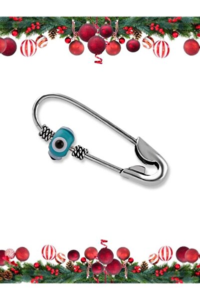 SUNSHINE 925 Ayar Gümüş Nazar Boncuklu Gümüş Çengelli Iğne