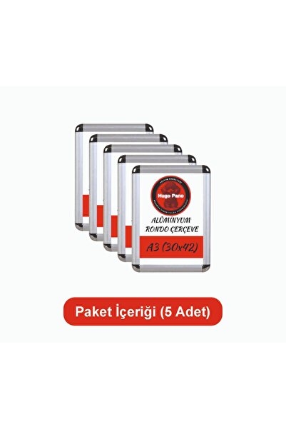 HUGOKIRTASİYE A3 RONDO (30X42) ÇERÇEVE ALÜMİNYUM 5 adet
