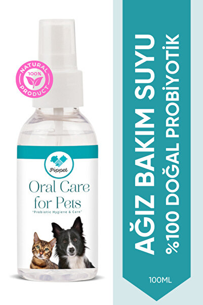 Pippet Ağız Bakım Suyu Probiyotikli Kedi ve Köpekler için 100 Ml.