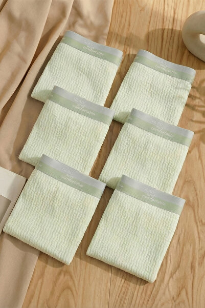 inkarix 6'lı Yeşil Erkek Boxer Glad And Comfortable Terletmez Nefes Alabilen Pamuklu Boxer