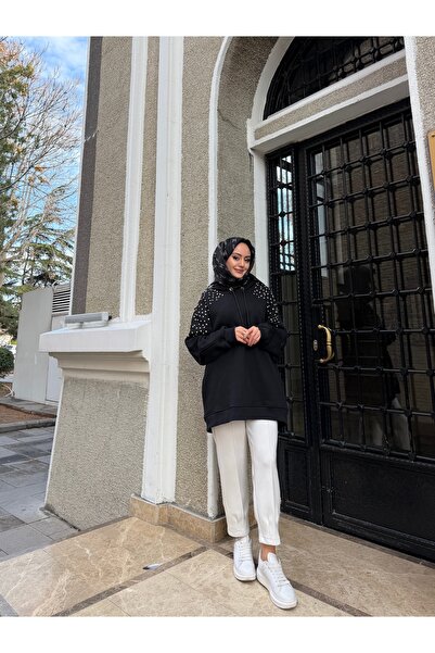 W WARGA Stone Detail Hooded Sweatshirt