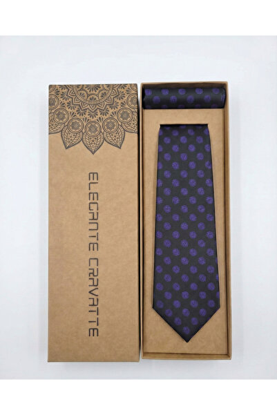 Elegante Cravatte Polka Dot Patterned Tie and Pocket Square - Special Boxed
