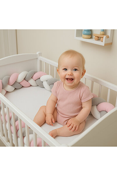 ideal STORE Protectie Laterala pentru Patut Bumper Rico idealSTORE, Lungime 3 m, Material moale, Placut la ating