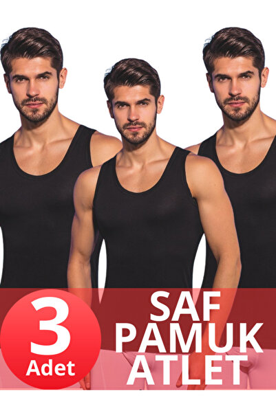 Star 3 قطع قميص داخلي رجالي من القطن الخالص بنسبة 100%