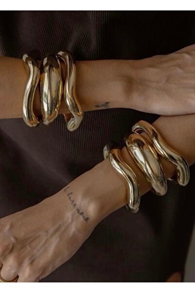 Vi store Çelik 3 lü Bold Kelepçe Bileklik Seti