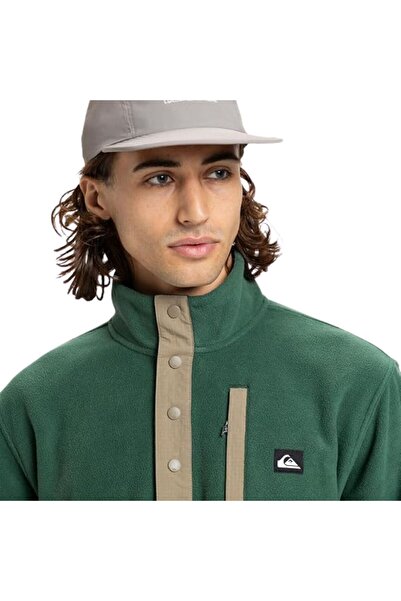 Quiksilver No Destination Hs Men's Green Fleece Jacket Men's Fleece Jacket Eqypf03072