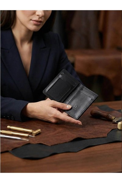 yedideri Genuine Real Leather Card Holder – Handmade Luxury Card Wallet