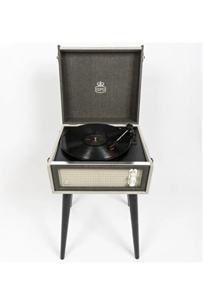 Kadıköy Plak Kulübü GPO Bermuda - Antika Pikap Plak Çalar Gri-Krem