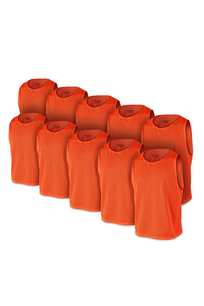 USR Antrenman Yeleği Fileli Turuncu Büyük Boy - Bib 10 lu Paket - 36695