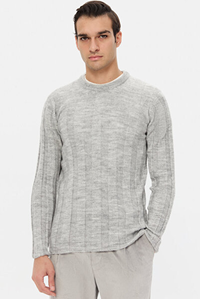 Twn εφαρμοστό Πλεκτό πουλόβερ με γκρι ραβδώσεις