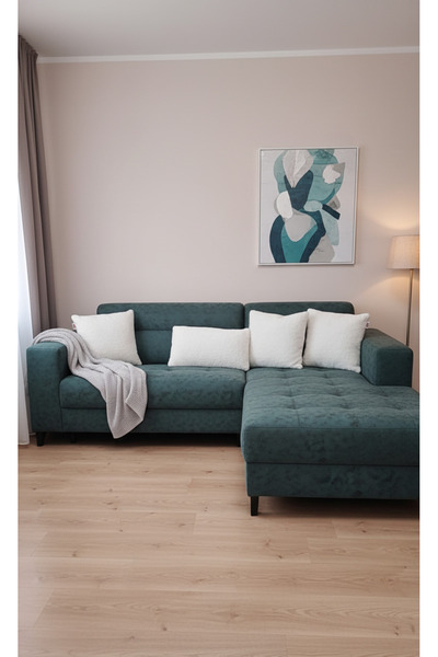 oneplise 3- Lü Kare Takım Kırlent / Yastık 2 Kenar Ekru / 1 Orta Ekru ( 42cm / 42cm)-(50cm / 30cm)