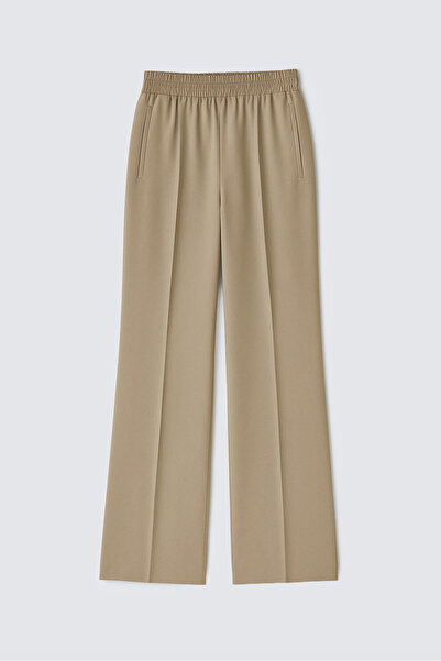Touché Privé Ribbed Pants with Elastic Waist