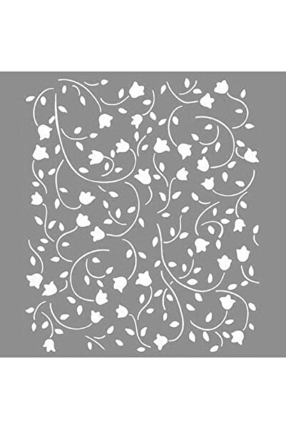 Artikel Carnation Desen Stencil Boyama Şablonu 30x30 Cm, Duvar Stencil, Fayan...