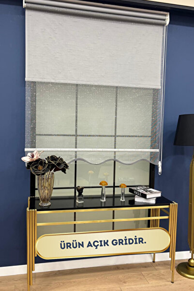 VOLPER MEKANİK VP1933 Çift Mekanizmalı Benekli Tül ve Stor Perde ( Açık Gri )