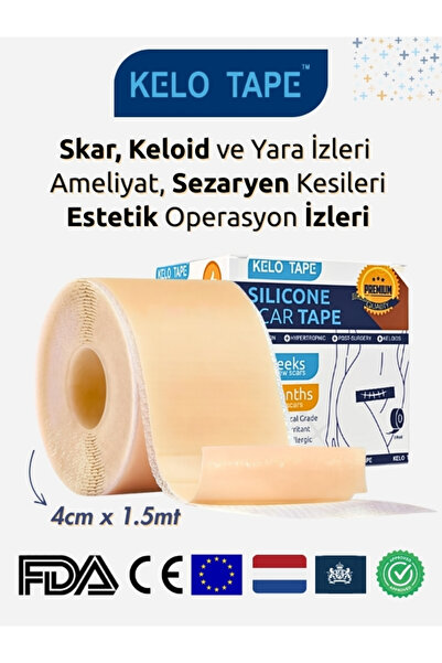 Kelo Tape Soft Silikon Bant Estetik Keloid Yanık Sezaryen Dikiş Ameliyat Izi ...
