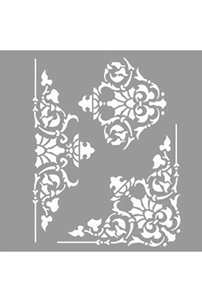 Artikel Dantel İşleme Stencil Boyama şablonu 30x30 cm, Duvar Stencil, Fayans ...