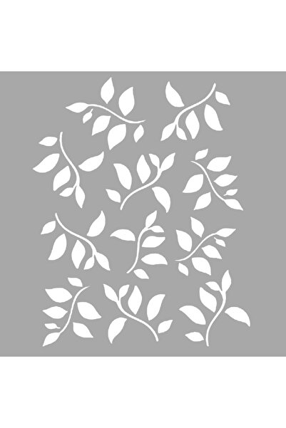 Artikel Çiçek Motif-35 Stencil Boyama şablonu 30x30 cm, Duvar Stencil, Fayans...