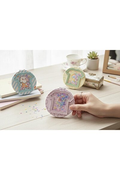 grsoyuncak Desenli Kapaklı Kompakt Cep Aynası