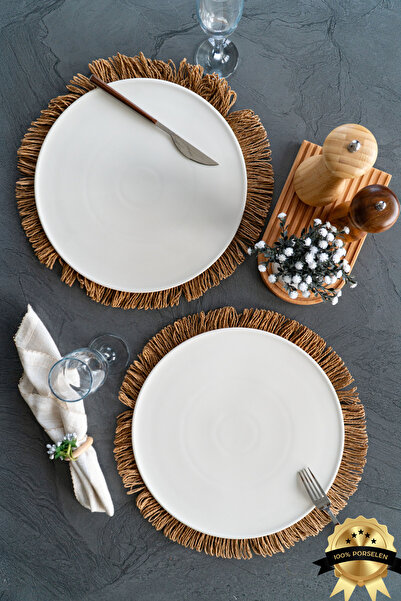 Heda Porselen 2-Piece 32 cm Porcelain Lean Pizza Plate