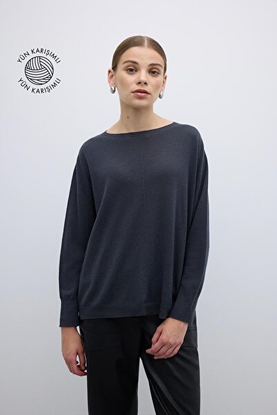 Roman Yün Karışımlı Triko Antrasit K2671023_046