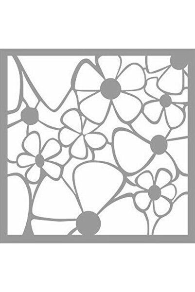 Artikel Papatya Vitray Stencil Boyama şablonu 30x30 cm, Duvar Stencil, Fayans...